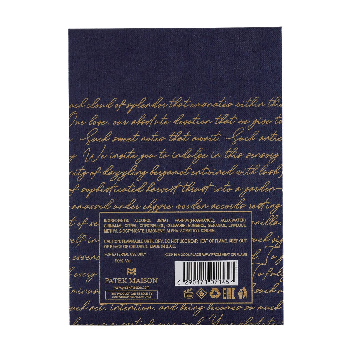 Patek Maison Merakai Devotion 3.4 oz Eau De Parfum Spray, Unisex Beauty & Personal Care Patek Maison