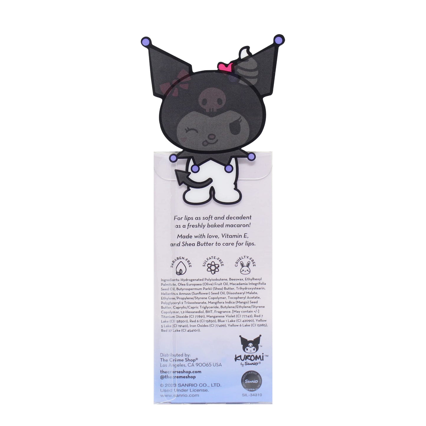 The Crme Shop Kuromi Macaron Lip Balm - Blueberry Smoothie Flavored Beauty & Personal Care The Crème Shop