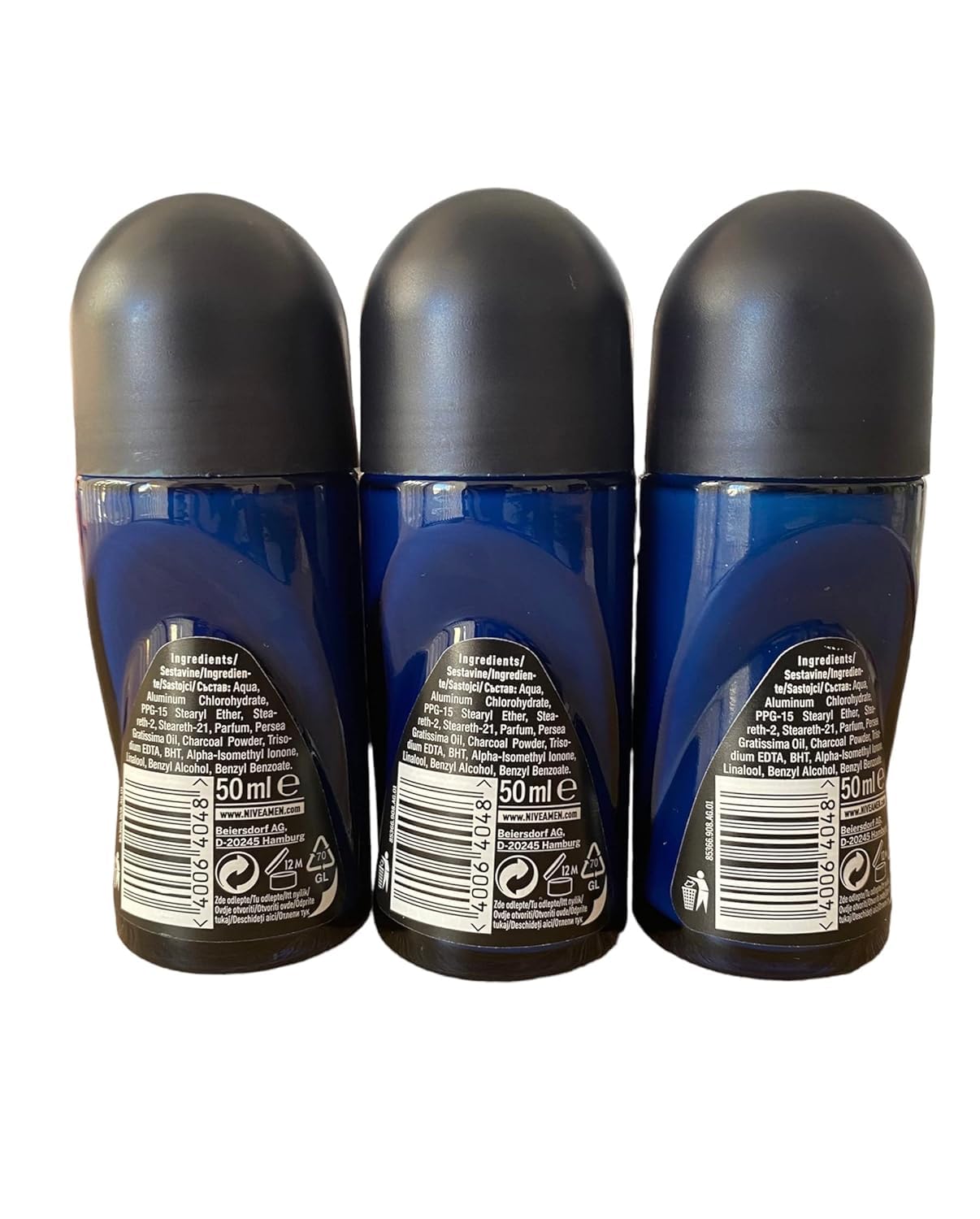 NIVEA MEN DEEP Darkwood Roll-On Anti-Perspirant, 50 ml, Pack of 3 Beauty and Personal Care NIVEA