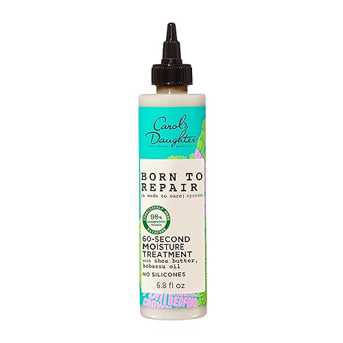 Carol's Daughter Born To Repair 60-Second Moisture Hair Treatment, Hydrating, Detangling Hair Care for Curls with Shea Butter, 6.8 Fl Oz Beauty & Personal Care Carol's Daughter
