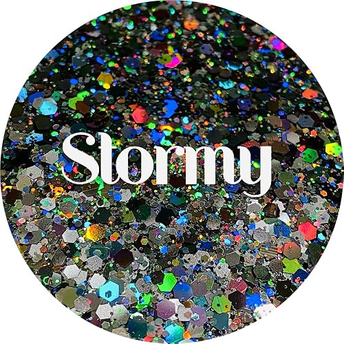 Gray Polyester Glitter | Craft Glitter | Glitter for Arts & Crafts | Tumblers | Cosmetics | Nails | Epoxy Resin Art | Slime | DIY | Body Glitter | 1 Beauty & Personal Care Glitter Heart Co.