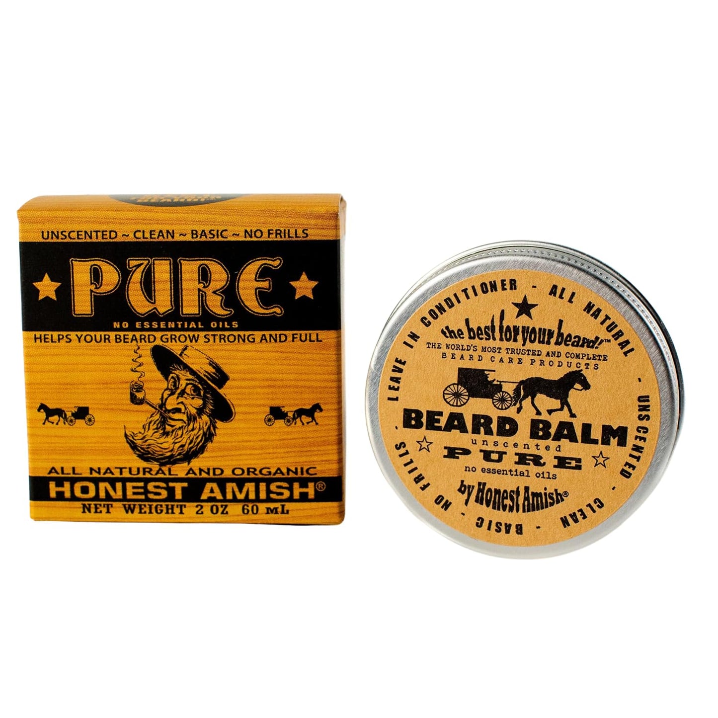 Honest Amish Beard Balm - New Large 4 Ounce Twist Tin Beauty & Personal Care Honest Amish