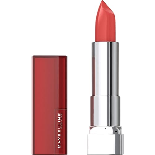 Maybelline New York Color Sensational Lipstick, Lip Makeup, Cream Finish, Hydrating Lipstick, Nude, Pink, Red, Plum Lip Color, Sunset Spark, 0.15 oz; Beauty & Personal Care MAYBELLINE