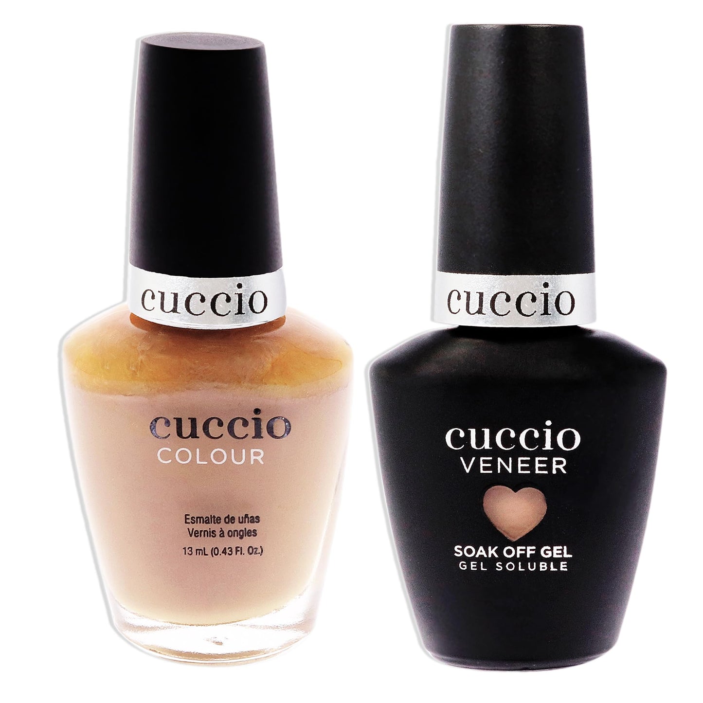 Match Makers Set - See You Latte by Cuccio Colour for Women - 2 Pc 0.44oz Veneer Soak Of Gel Nail Polish, 0.43oz Colour Nail Polish Beauty & Personal Care Cuccio