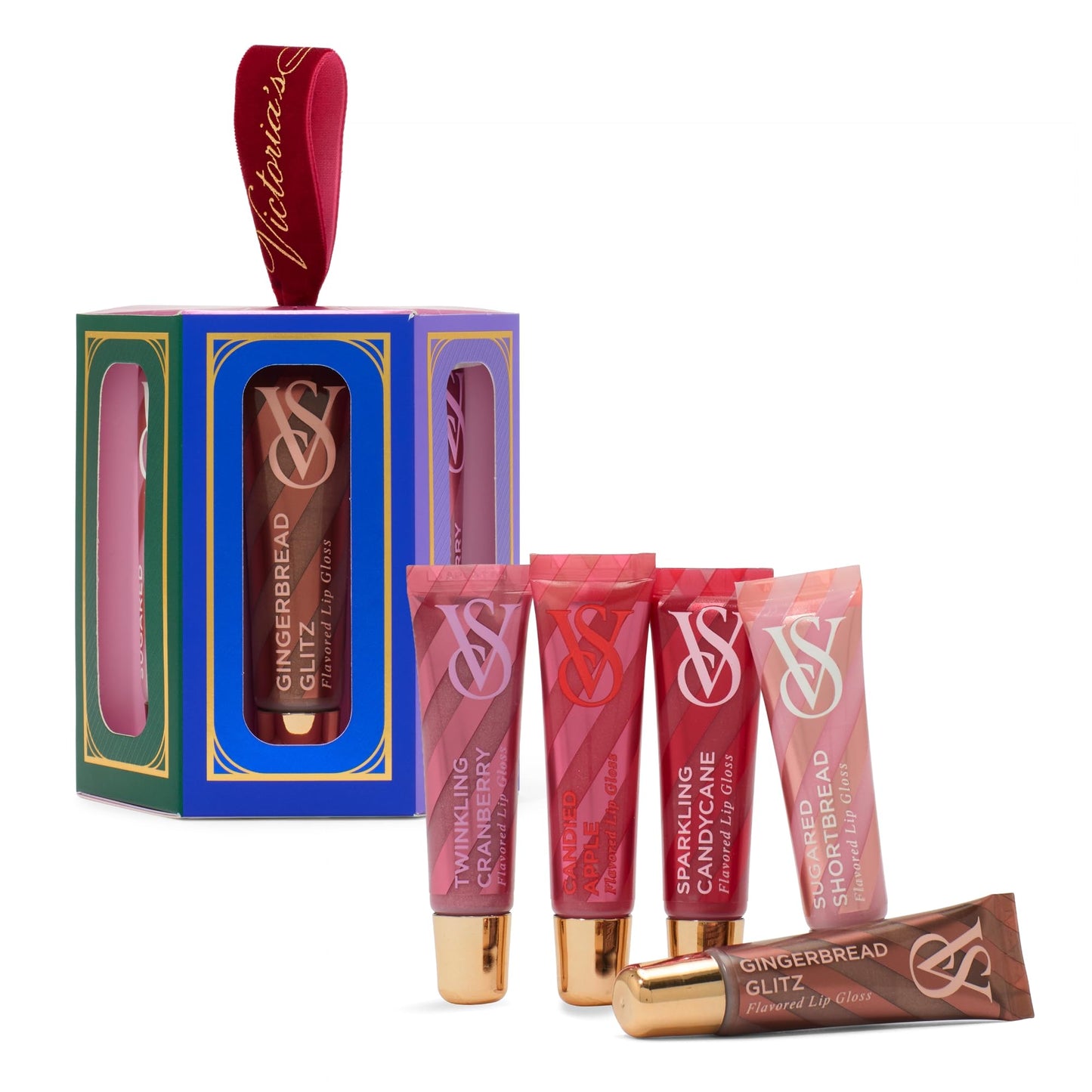 Victoria's Secret Lip Gloss Gift Set, Flavor Favorites, Flavored Lip Gloss Set for Women, Includes 5 assorted Lip Glosses Beauty & Personal Care Victoria's Secret