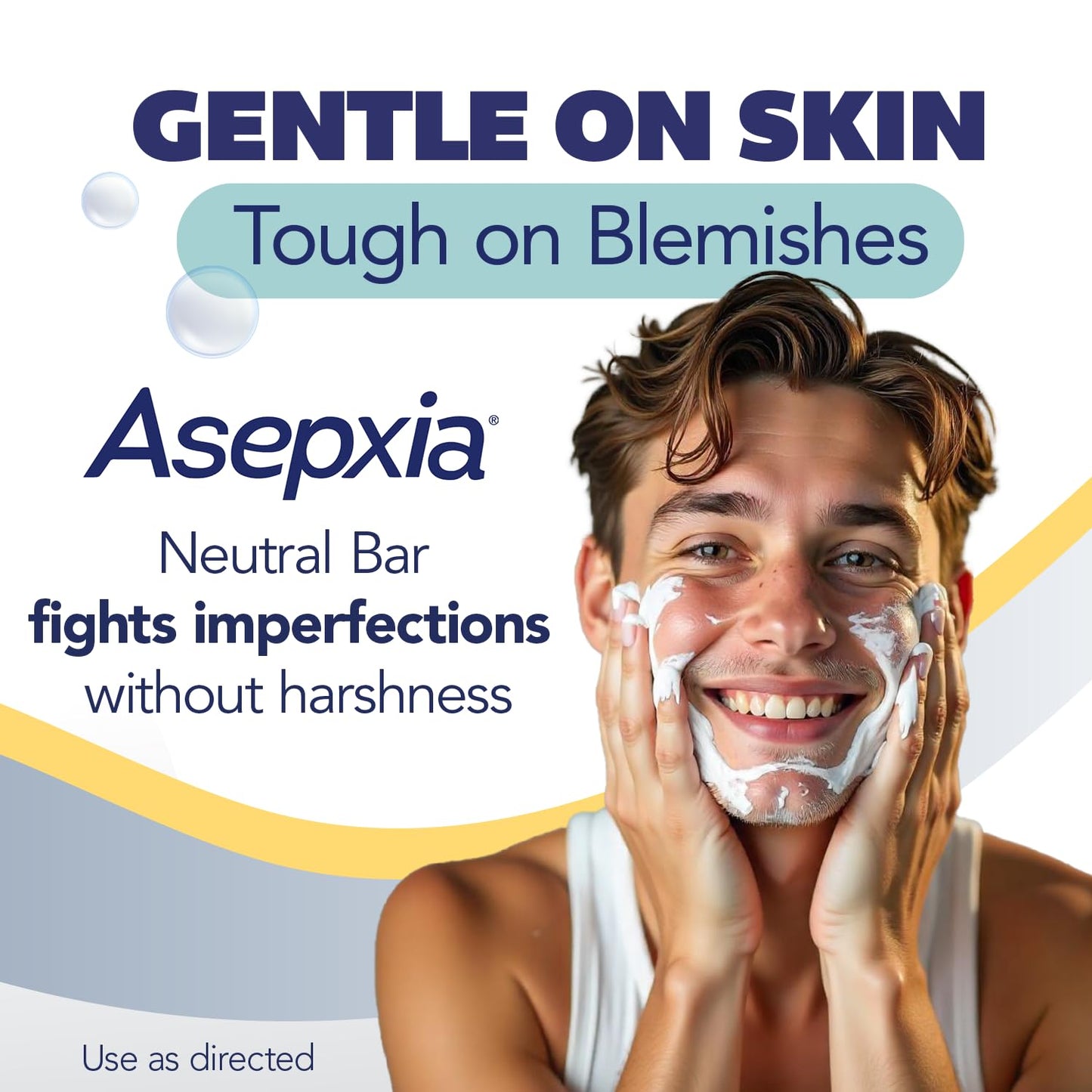 Asepxia Acne Treatment Neutral Hypoallergenic Bar Soap | 2% Salicylic Acid Cleanser, Removes Impurities & Excess Oil, Soothes Skin with Natural Beauty & Personal Care Asepxia