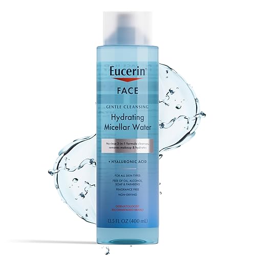 Eucerin Face Gentle Cleansing Hydrating Micellar Water with Hyaluronic Acid, Face Cleanser and Makeup Remover, Fragrance Free and Non-Drying for All Beauty & Personal Care Eucerin