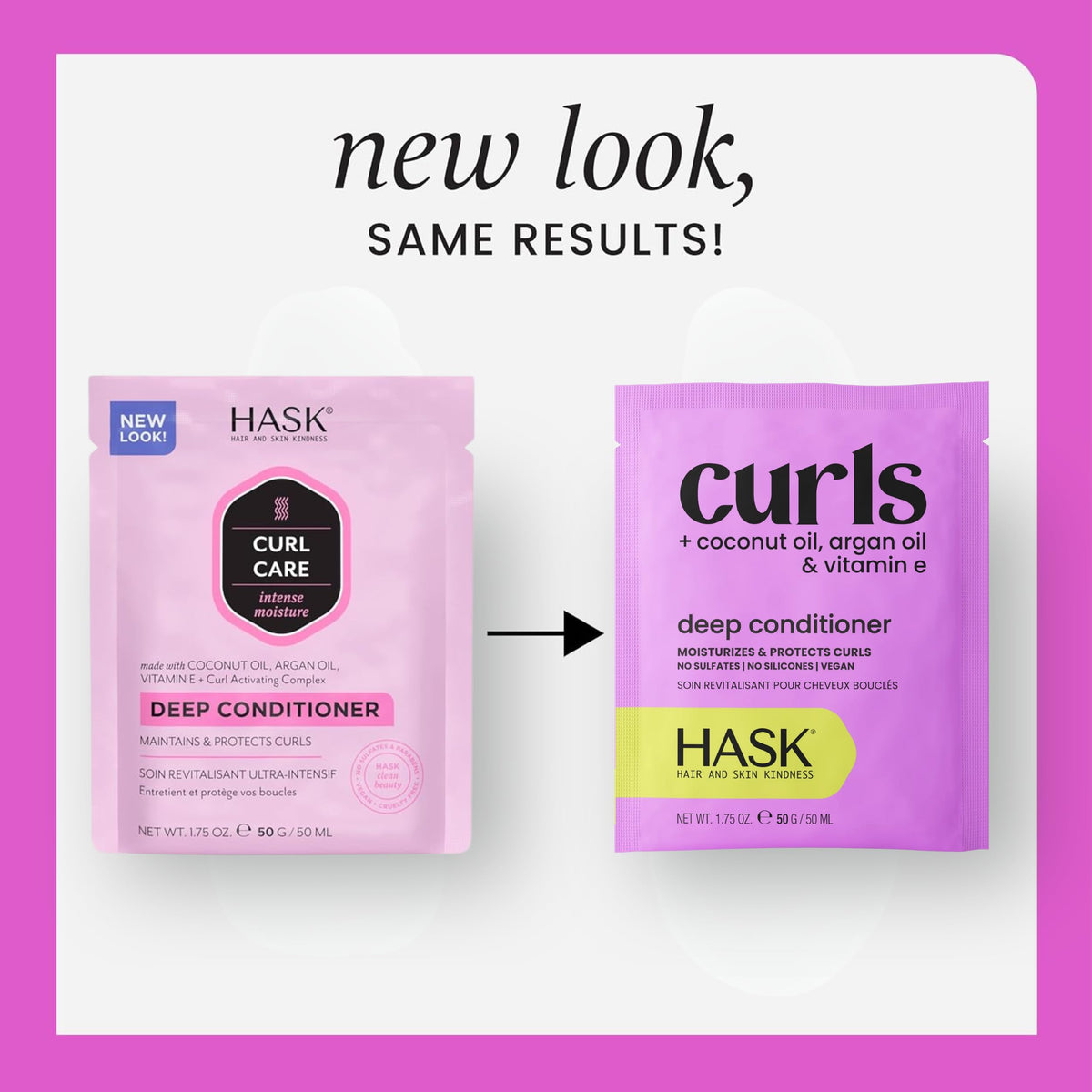 HASK Curl Care Coconut Deep Conditioner, 1.75 oz (Pack of 6)