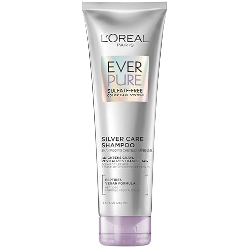 L'Oreal Paris EverPure Brightening and Nourishing Shampoo for Gray Hair, Sulfate-Free Vegan Formula with Peptides, 8.5 Fl Oz Beauty & Personal Care L'Oreal Paris