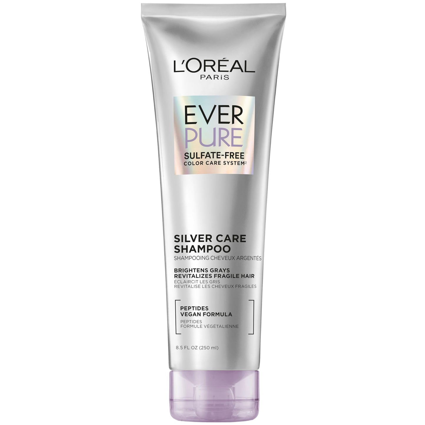 L'Oreal Paris EverPure Brightening and Nourishing Shampoo for Gray Hair, Sulfate-Free Vegan Formula with Peptides, 8.5 Fl Oz Beauty & Personal Care L'Oreal Paris