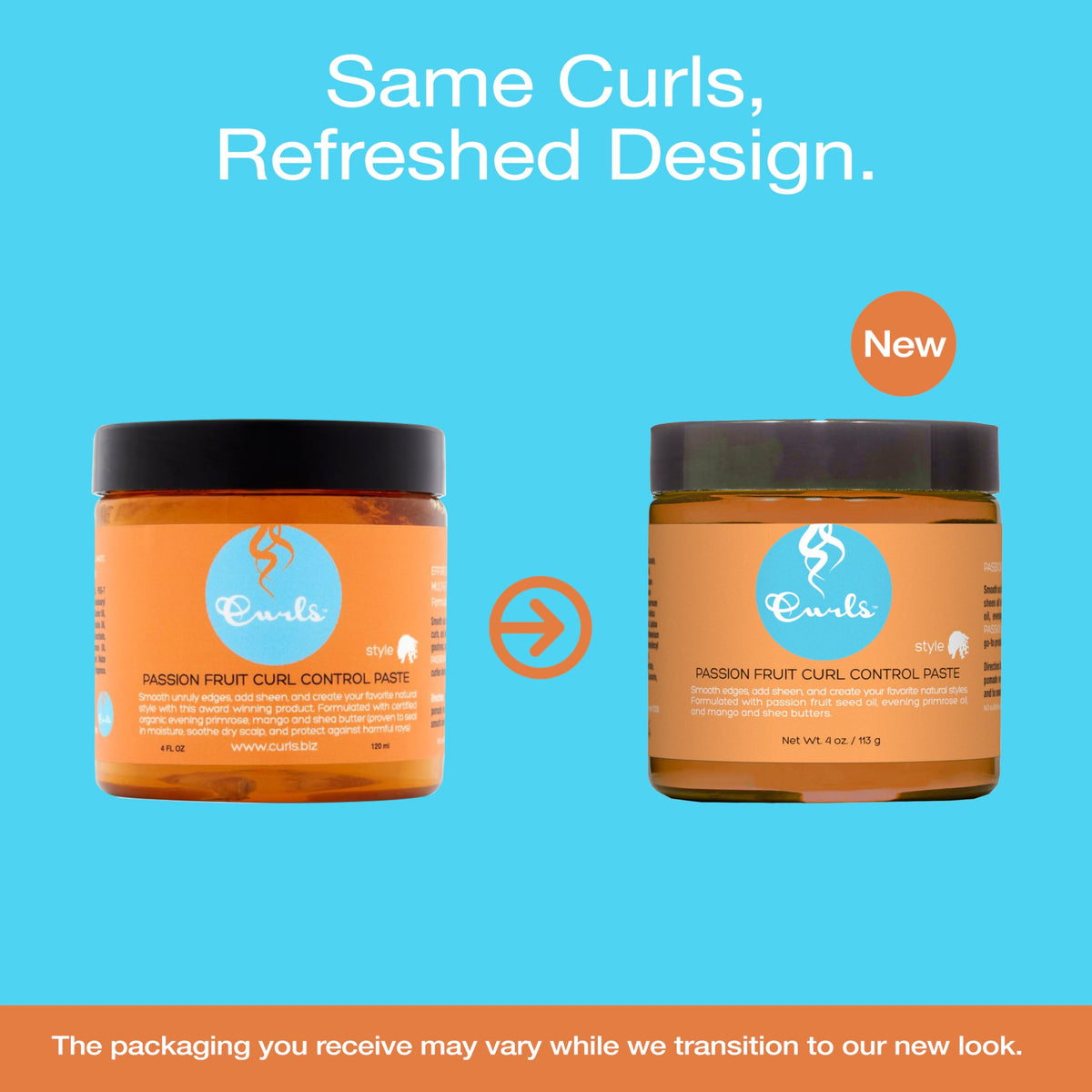 Curls Passion Fruit Control Paste - For Edges and Frizzy Hair - For All Types - 4 Fl Oz Beauty & Personal Care Curls