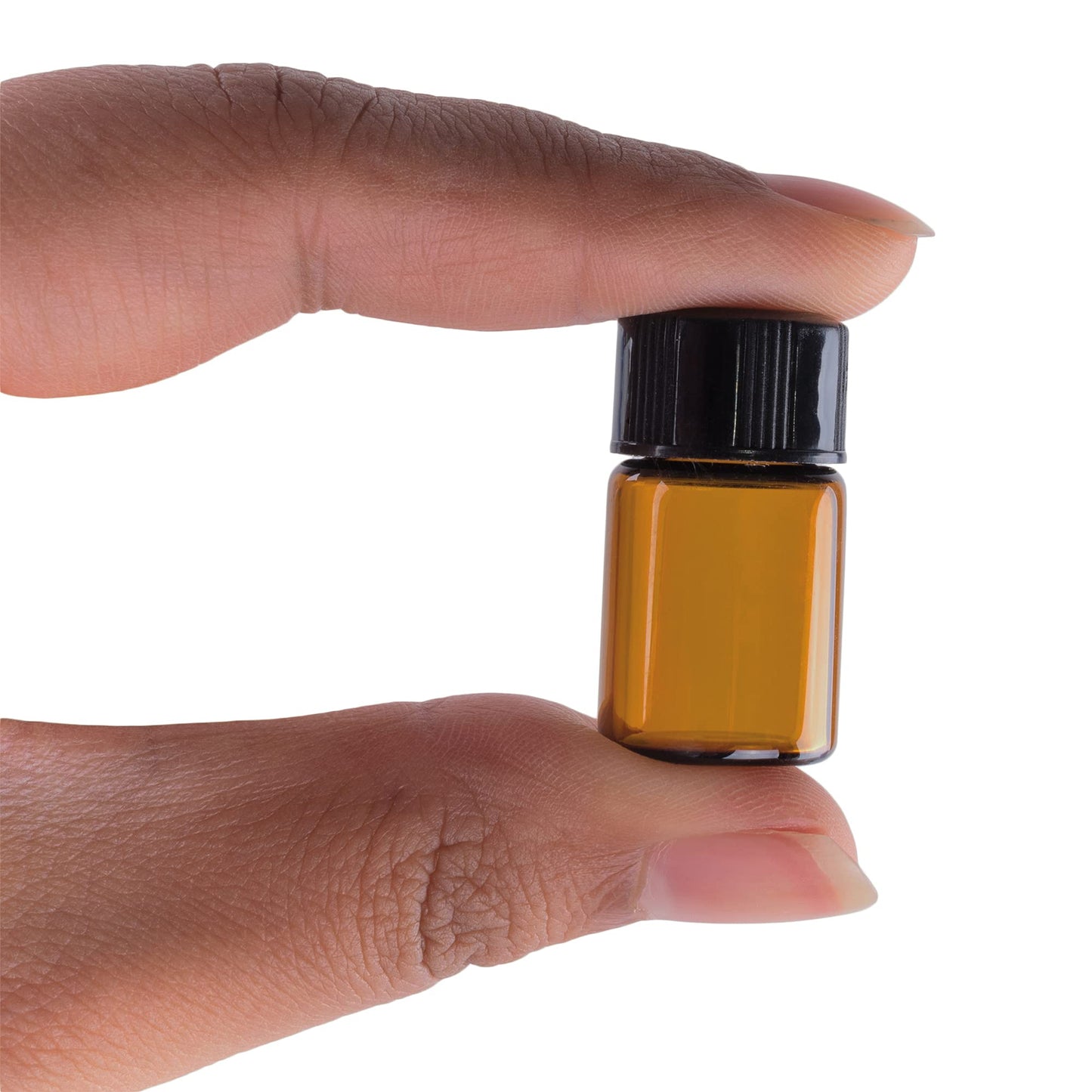 2ml Mini Amber Glass Bottles with Orifice Reducer and Cap for Essential Oils, Chemistry Lab Chemicals, Colognes & Perfumes (12 Pack) Beauty & Personal Care Super Z Outlet