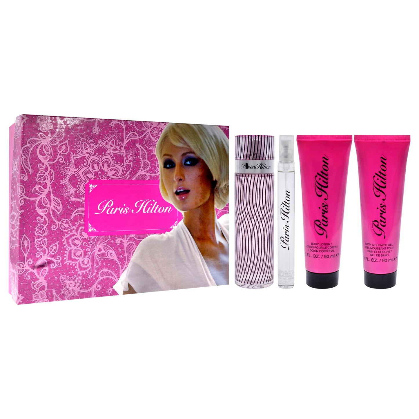 Paris Hilton by Paris Hilton, 4 Piece Gift Set women with Travel Spray Beauty & Personal Care Paris Hilton