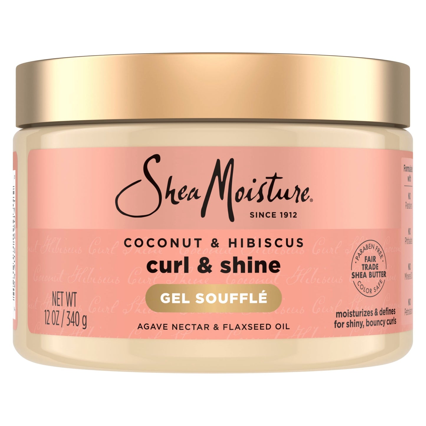 SheaMoisture Curling Gel Souffle Coconut and Hibiscus for Thick, Curly Hair to Moisturize and Protect Hair 12 oz Beauty & Personal Care Shea Moisture