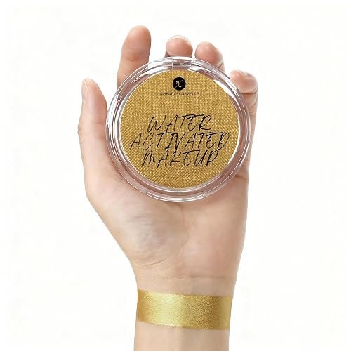 Narrative Cosmetics Water-Activated Face & Body Paint - Highly Pigmented, Long-Lasting Face & Body Paint for SFX, Cosplay, and Artistic Makeup - Gold Beauty & Personal Care Narrative Cosmetics
