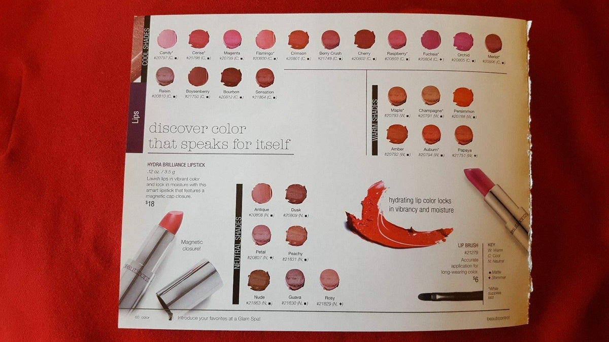 Beauticontrol Hydra Brilliance Lipstick (Lot of 2 CRIMSON) Magnetic Closure New in Box Beauty & Personal Care BeautiControl