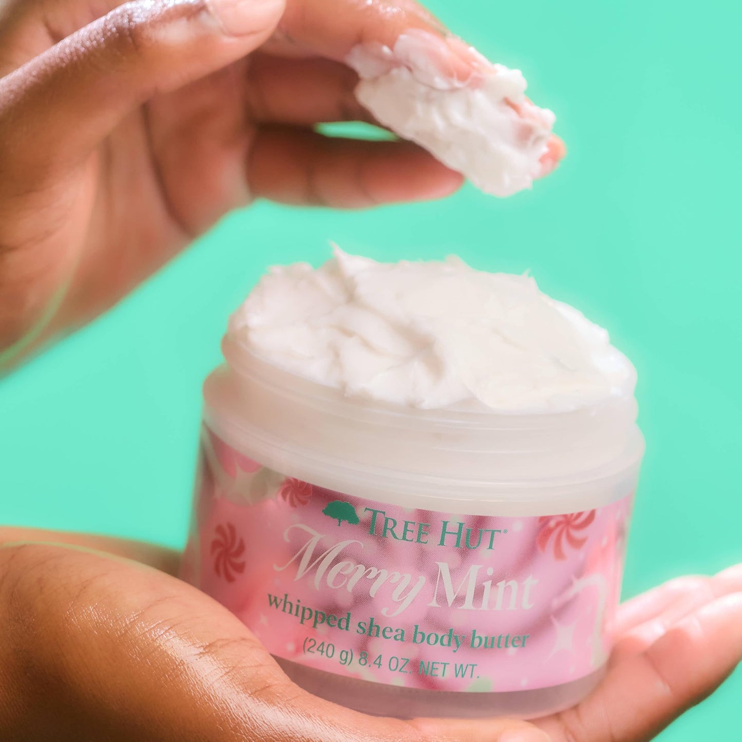 Tree Hut Merry Mint Whipped Shea Body Butter, Long-lasting Hydration Leaves Skin Feeling Soft & Moisturized, Lightweight, Nourishing Essential Body Beauty & Personal Care Tree Hut