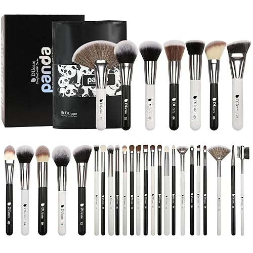 DUcare Professional Makeup Brushes Set 31Pcs Panda Series Makeup Brush Set Kabuki Foundation Blending Face Powder Blush Concealers Eye Shadows Beauty & Personal Care DUcare