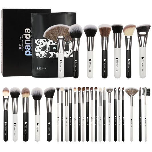 DUcare Professional Makeup Brushes Set 31Pcs Panda Series Makeup Brush Set Kabuki Foundation Blending Face Powder Blush Concealers Eye Shadows Beauty & Personal Care DUcare