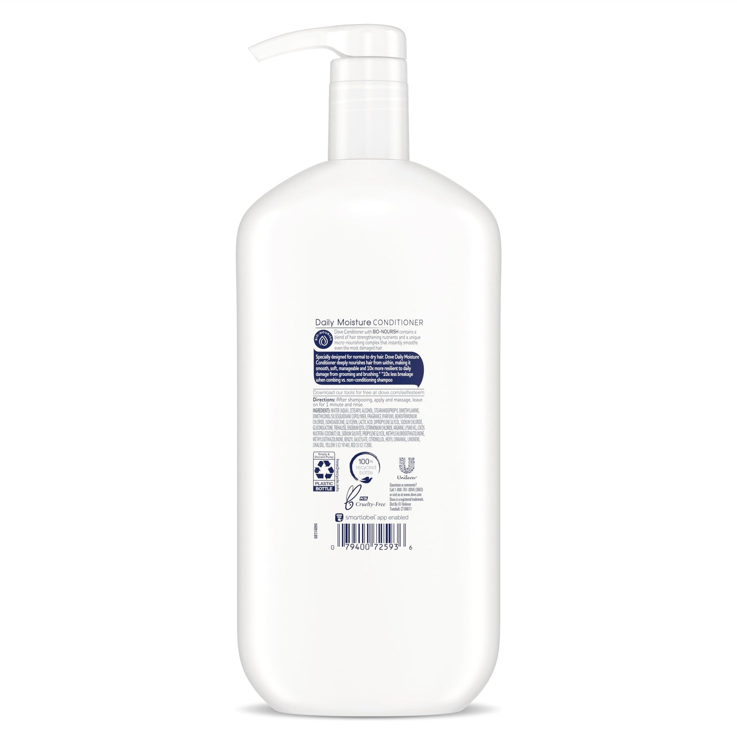 Dove Nutritive Solutions Moisturizing Shampoo and Conditioner with Pump Daily Moisture 2 Count for Dry Hair with Pro-Moisture Complex for Manageable Beauty & Personal Care Dove