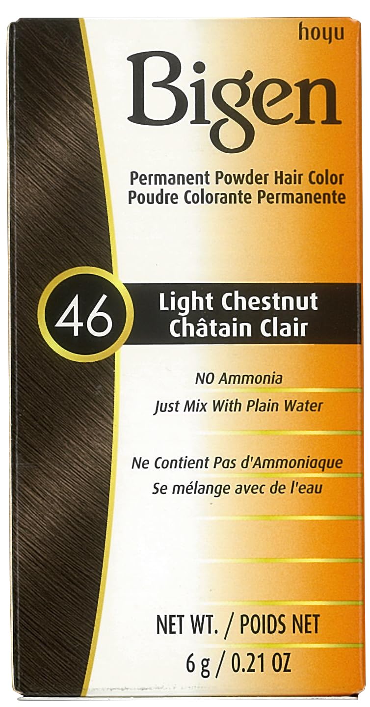Bigen Permanent Powder Hair Color 46 Light Chestnut 1 ea (Pack of 8) Beauty & Personal Care Bigen