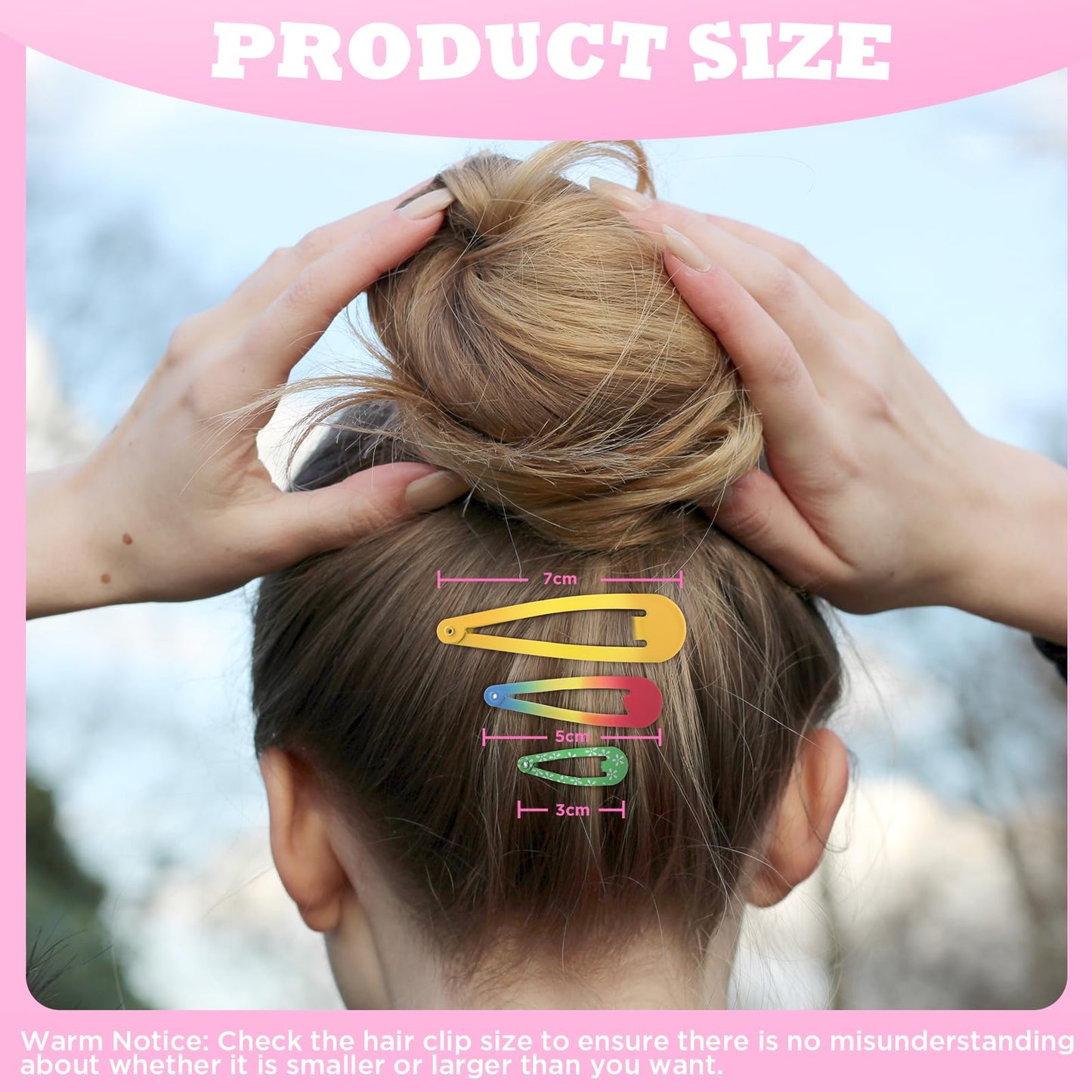 Snap Hair Clips for Women Girls, Funtopia 40 Pcs 7cm / 2.8 Inch Long No Slip Metal Hair Clips, Large Snap Hair Barrettes Hairpins for Thick Hair Beauty & Personal Care Funtopia