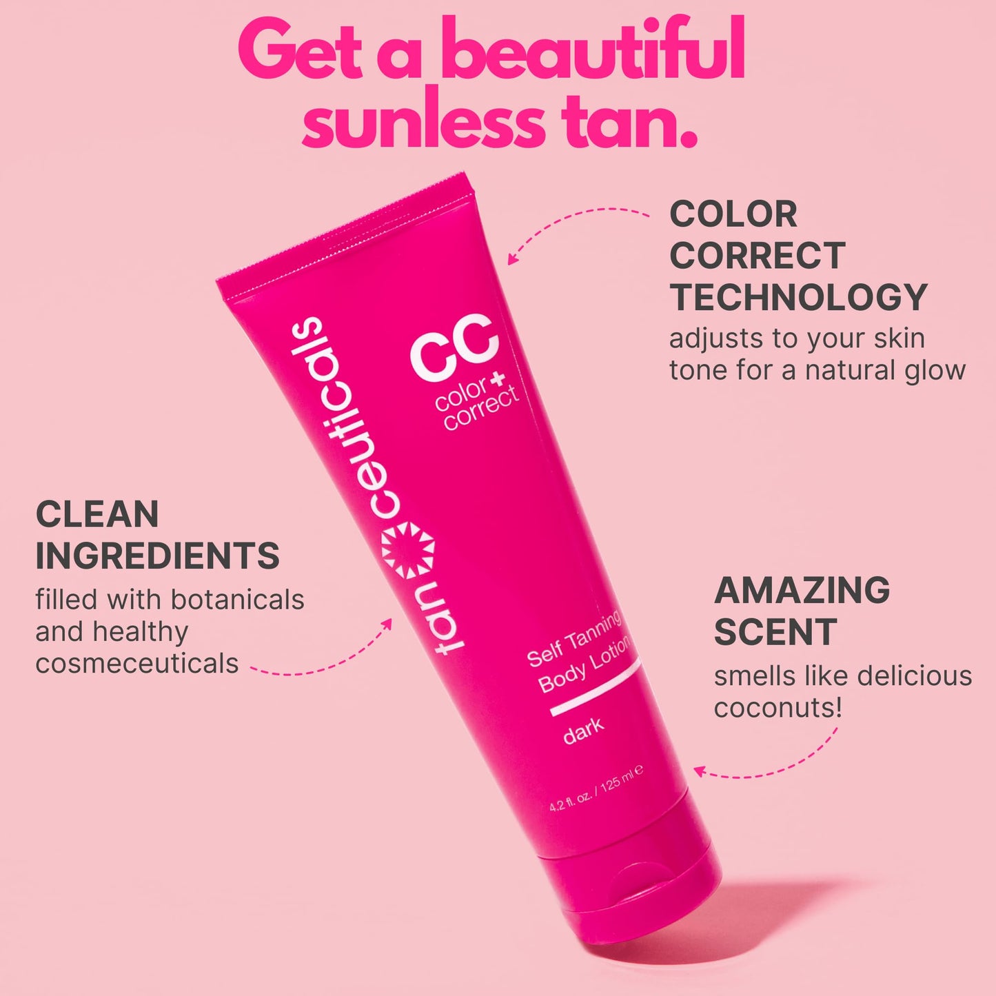 Tanceuticals Self Tanner - Dark Self Tanning Lotion for Body - Gives Natural Looking & Long Lasting Sunless Tan - Quick Fake Tan, Bronze Glow - Fresh Beauty & Personal Care Tanceuticals
