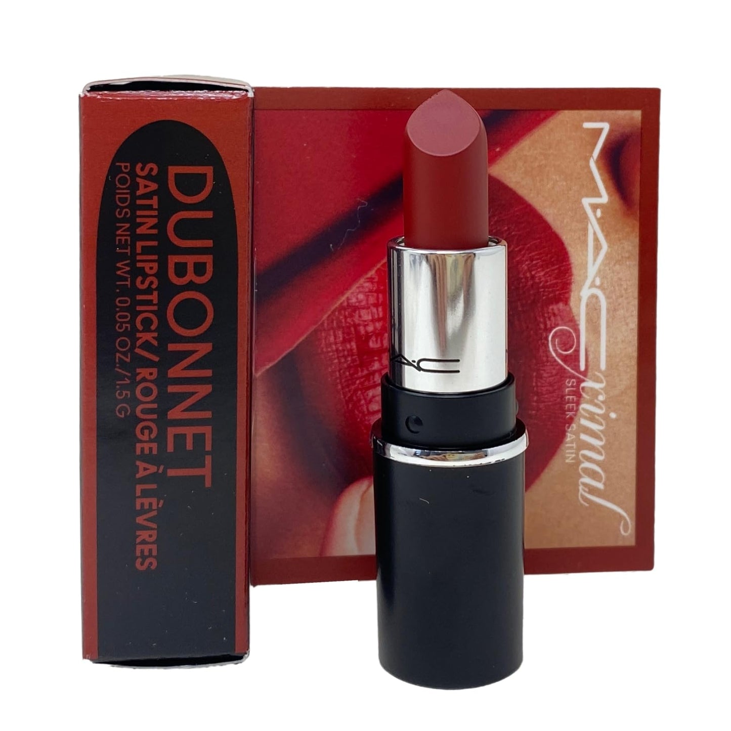 MAC Cosmetics Ximal Sleek Satin Mini Lipstick - 827 Dubonnet (Midtone wine) 0.05 Oz / 1.5 g Beauty & Personal Care MAC