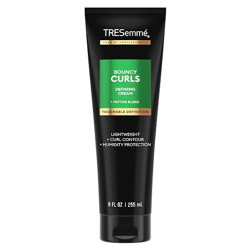 TRESemmé Defining Cream 1 ct Bouncy Curls for Lightweight + Curl Control + Humidity Protection, with Peptide Blend, 9 fl oz Beauty & Personal Care TRESemmé