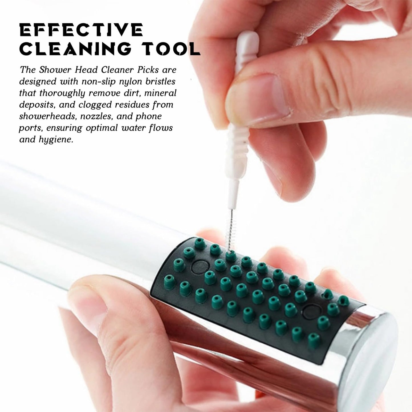 AZIDWERYQ Shower Head Cleaner Picks 20Pcs Mini Multifunctional Shower Head Cleaning Brush Non-Slip Nylon Anti-Clogging Cleaning Brush for Showerhead Beauty and Personal Care AZIDWERYQ