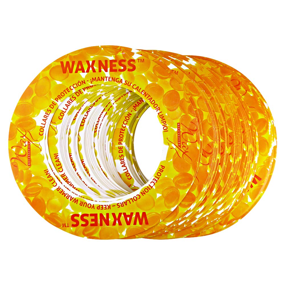 Waxness Waxing Protection Collars 50 Pack Yellow Fits Most 14 Ounces Tin Brands Beauty and Personal Care Wax Necessities
