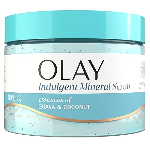Olay Body Indulgent Mineral Scrub, Skin Exfoliating & Massaging Pearls, Nourishing Soft & Gentle Formula, Renewing BHA, Vitamin B3 Complex, Luxurious Beauty & Personal Care Olay