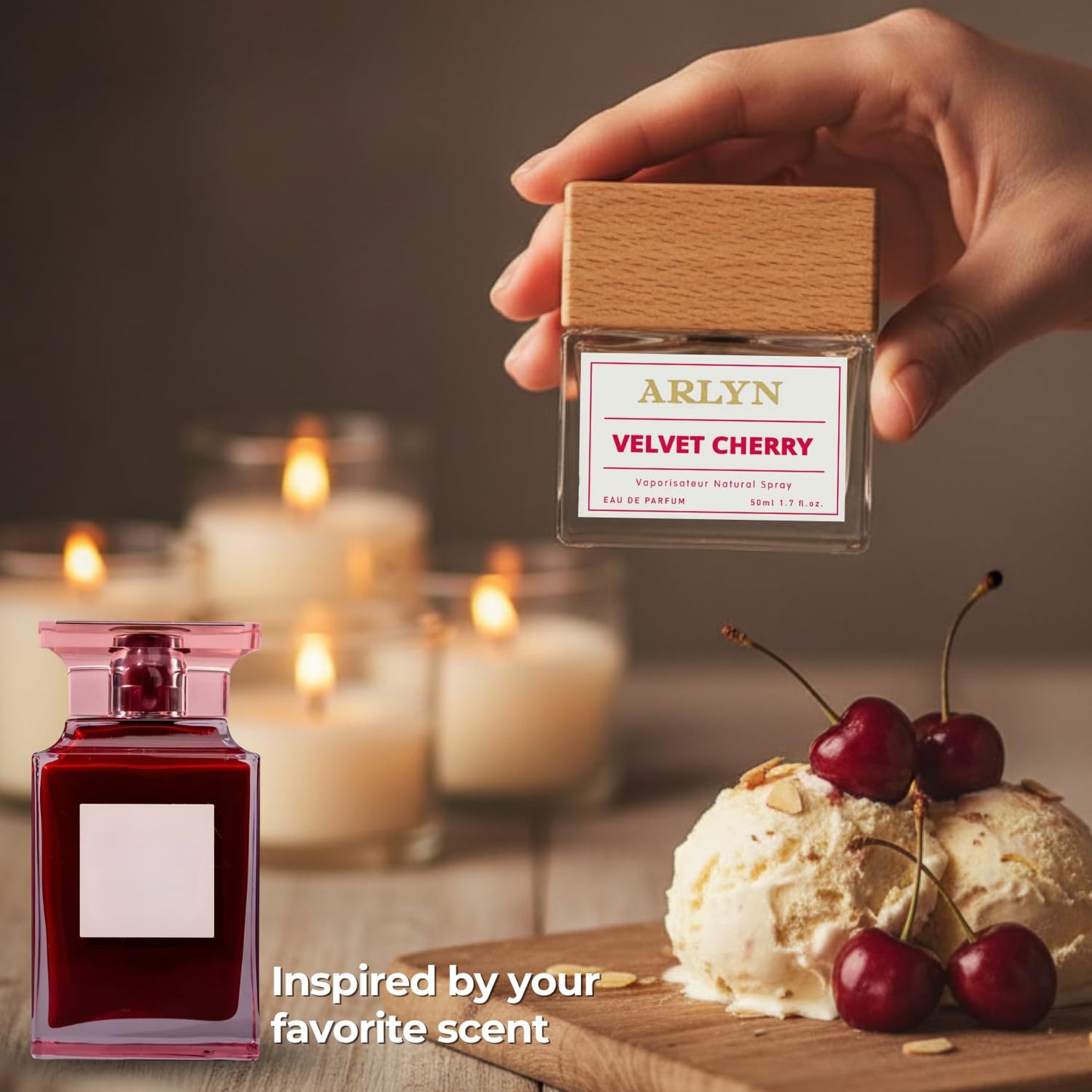 ARLYN Velvet Cherry Eau De Parfum Inspired by Tom.F Lo.st Ch.rry, Long-Lasting Perfume for Men and Women, Vegan & Eco-Conscious with Clean Beauty & Personal Care ARLYN BY BELLEVUE PARFUMS