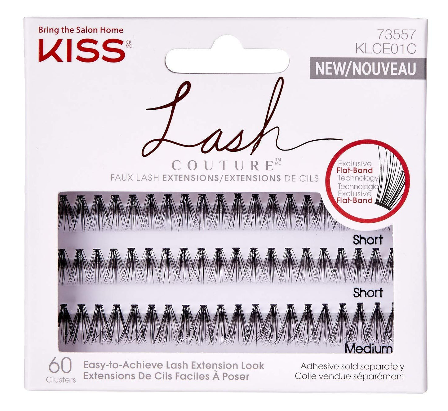 Kiss Lash Couture Faux Lash Extensions Short/Medium (Pack of 3) Beauty & Personal Care KISS