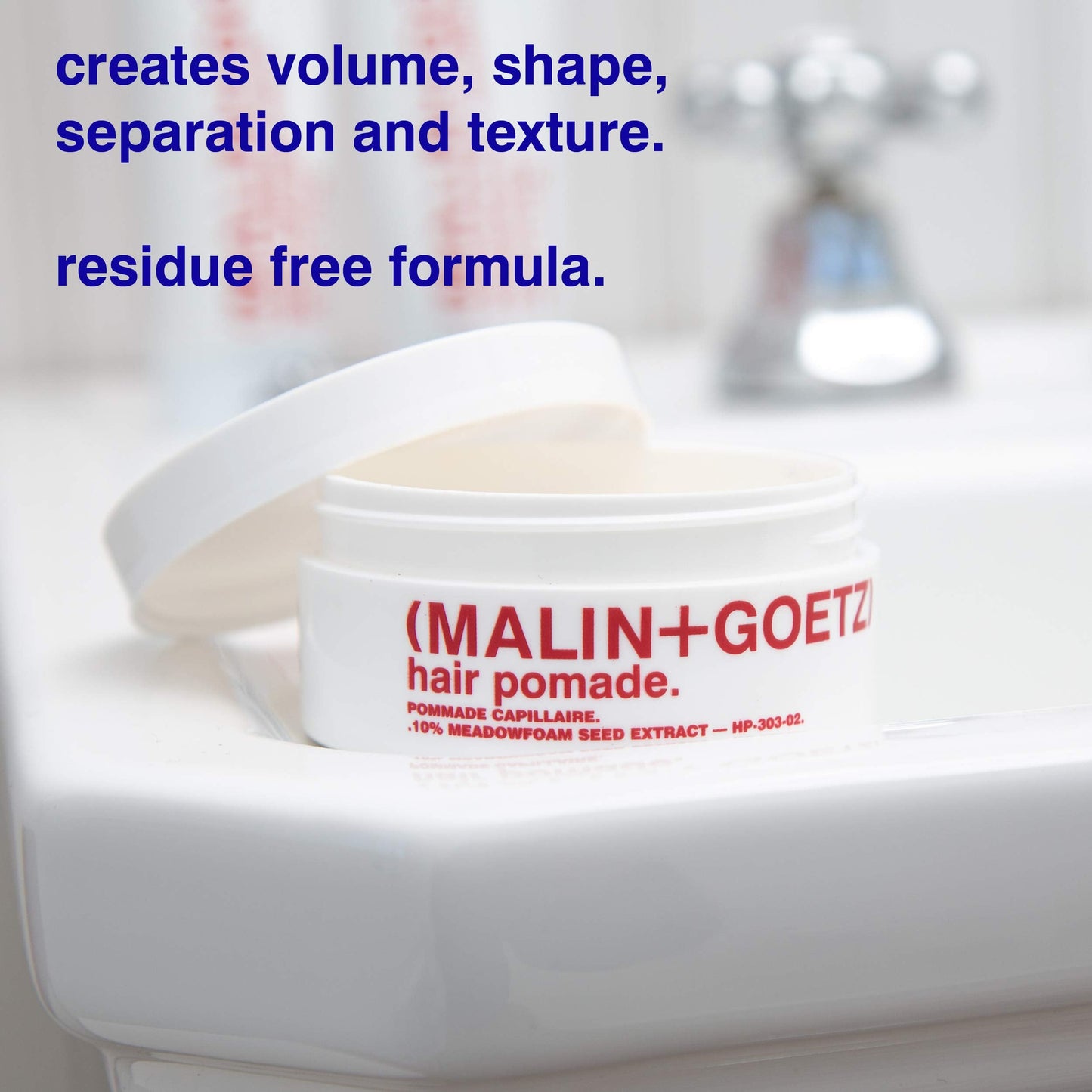 MALIN+GOETZ Hair Pomade | Firm Hold Styling for Volume, Shape & Texture | Beeswax, Meadowfoam, Cannabis & Soybean Oils | Tames Flyaways + Smooths Ends Beauty & Personal Care MALIN+GOETZ