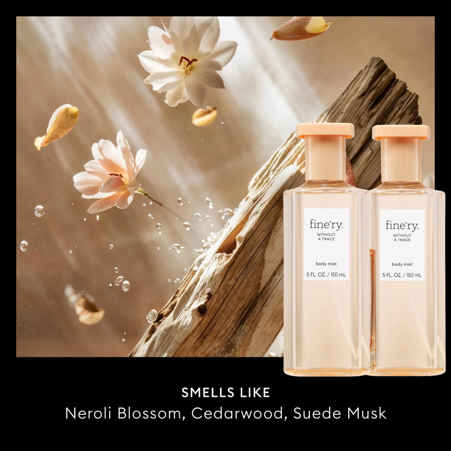 Fine'ry Without a Trace Hair + Body Fragrance Fine Mist Spray | Citrus, Woody Scent with Neroli Blossom, Cedarwood, Musk, Vegan & Cruelty-Free Beauty & Personal Care Fine'ry