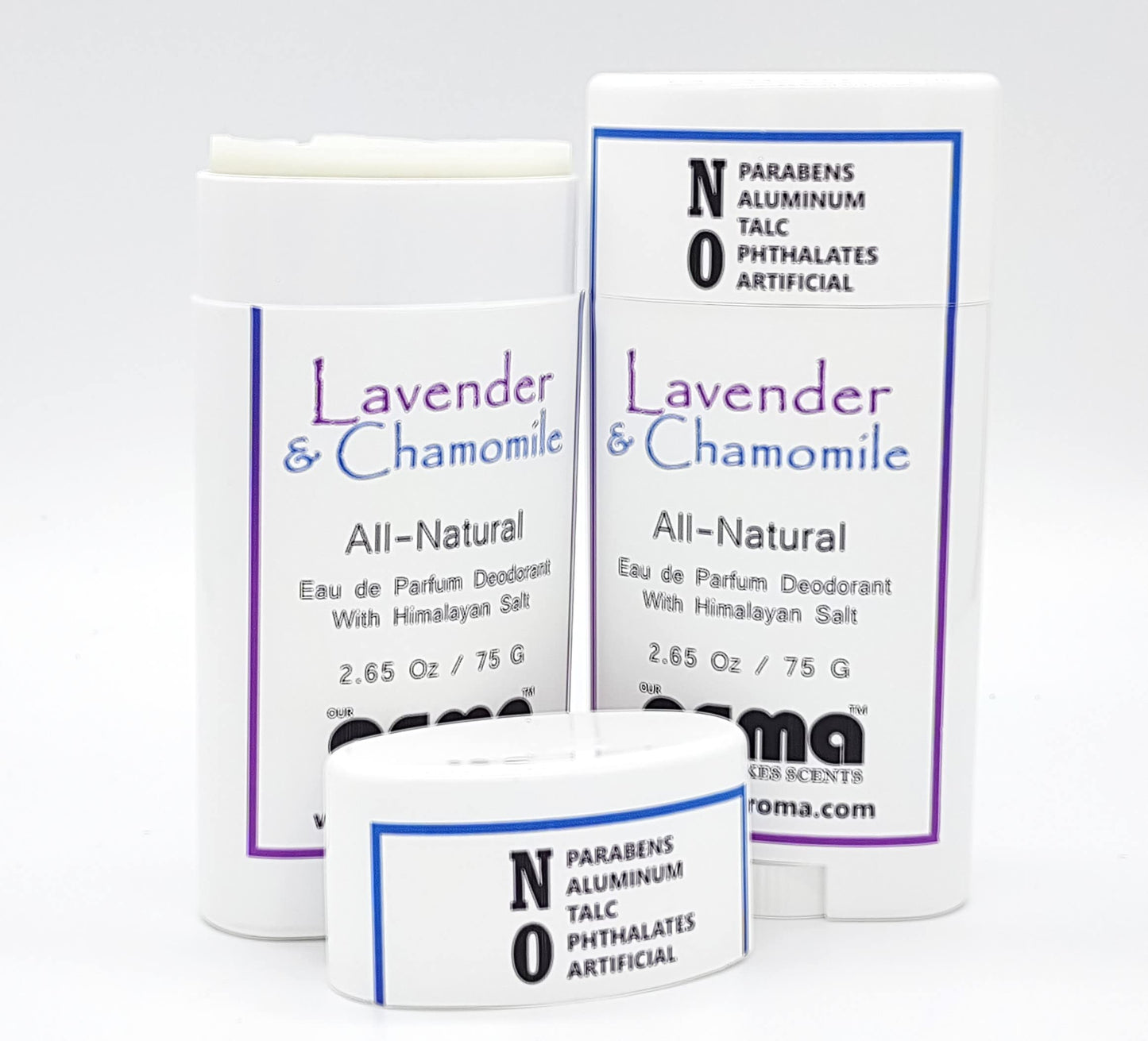 Our Aroma Lavender & Chamomile Natural Deodorant - Hand Poured Aluminum Free Deodorant - Gluten Free, Cruelty Free, Free of Parabens Beauty and Personal Care Our Aroma
