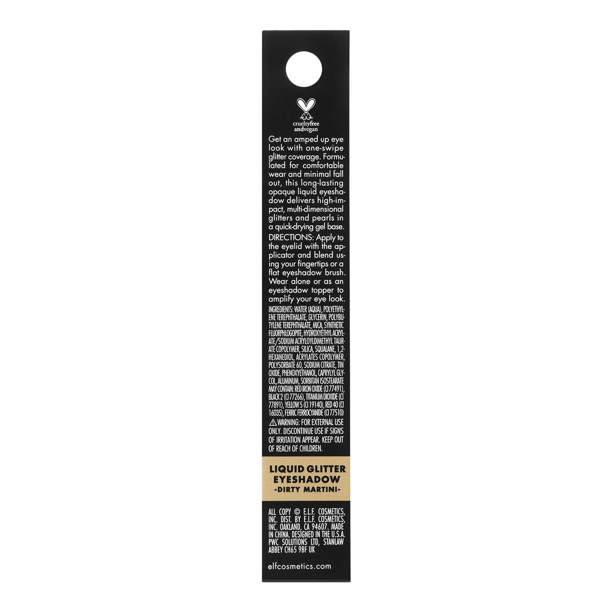 e.l.f. Liquid Glitter Eyeshadow, Long Lasting, Quick-Drying, Opaque, Gel-Based Eyeshadow For Creating High-Impact, Multi-Dimensional Eye Looks, Dirty Beauty & Personal Care e.l.f.