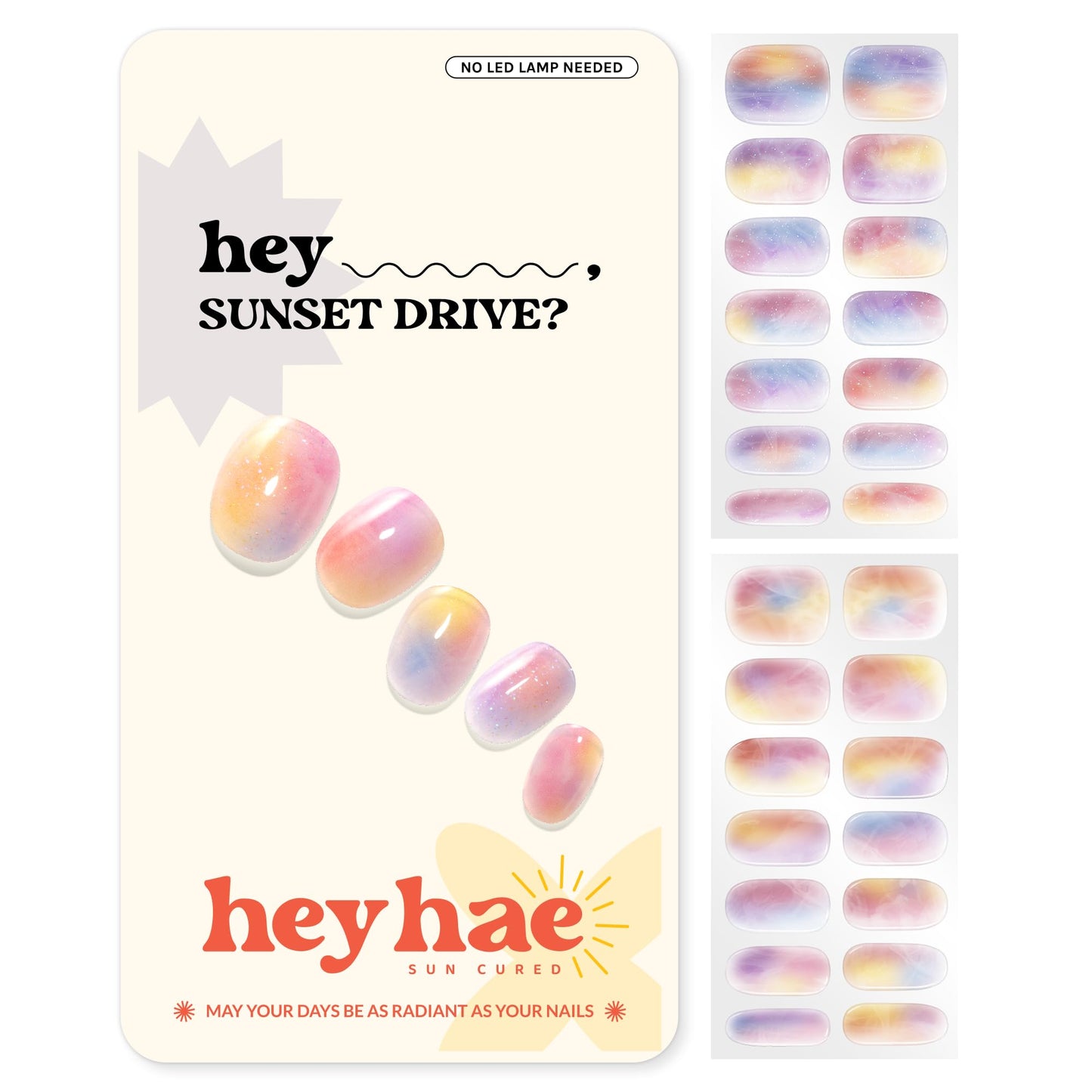 Heyhae Semi Cured Gel Nail Strips | No LED Lamp Needed | Marble, Pink, Spring | Easy Apply & Remove, Salon Quality | Includes 28 Strips, 1 Prep Pads Beauty and Personal Care heyhae Default Title