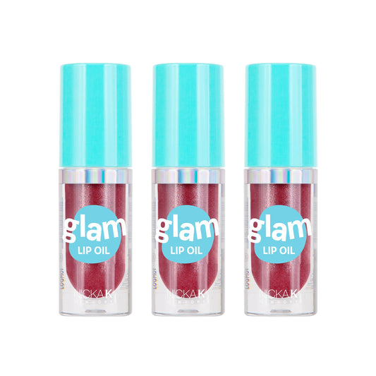 NICKA K NEW YORK Glam Lip Oil, Long Lasting, Tinted Lip Gloss, Nourihes, Hydrates, Jumbo Applicator, Natural Glossy Tint for Ultimate Effect (Sangria Beauty & Personal Care NICKA K NEW YORK