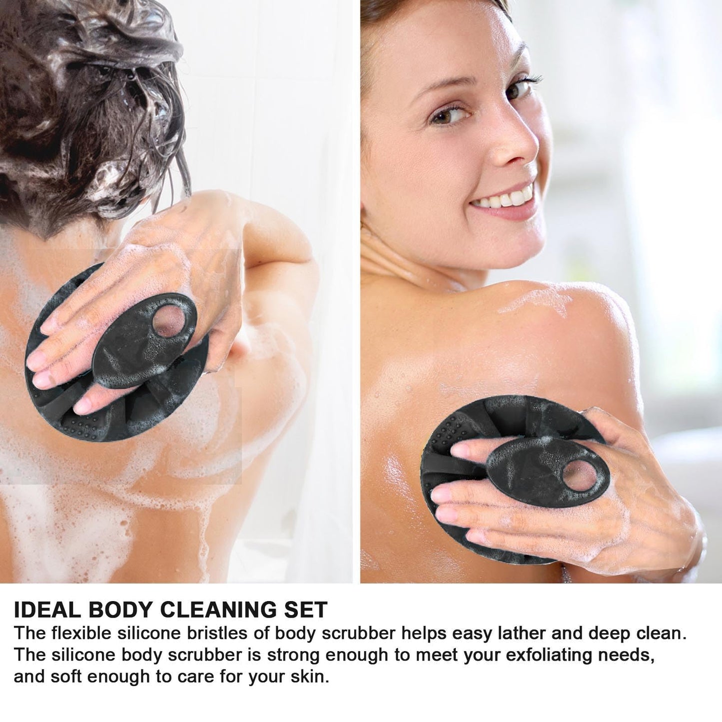 INNERNEED Soft Silicone Body Scrubber Exfoliating Glove Shower Cleansing Brush, SPA Massage Skin Care Tool, for Sensitive and All Kinds of Skin Beauty & Personal Care INNERNEED