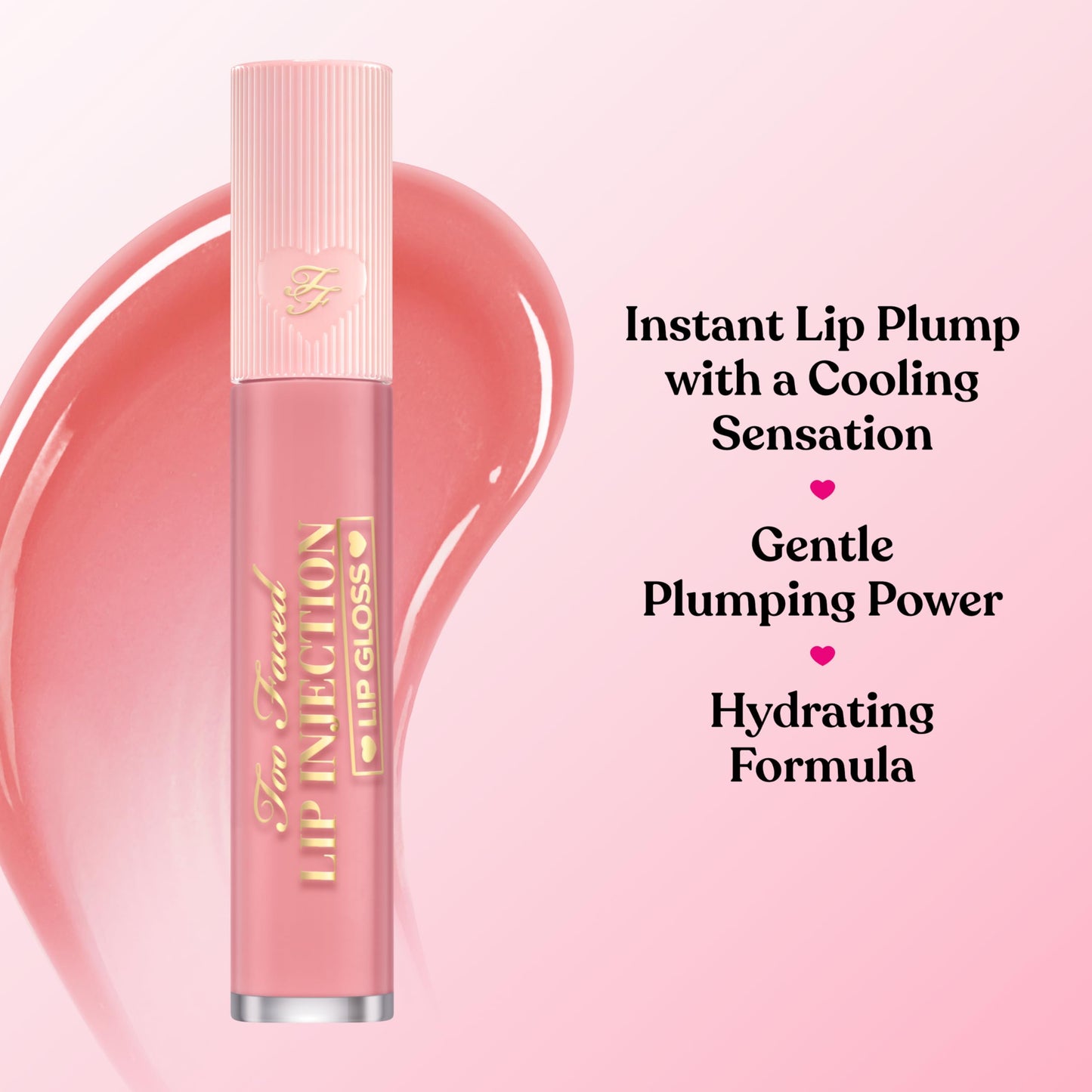 Too Faced Lip Injection Lip Gloss Cooling Instant Lip Plumper | Creates Visible Volume, Hydration & Shine | In High-Shine Gloss & Shimmer Shades Beauty & Personal Care Too Faced