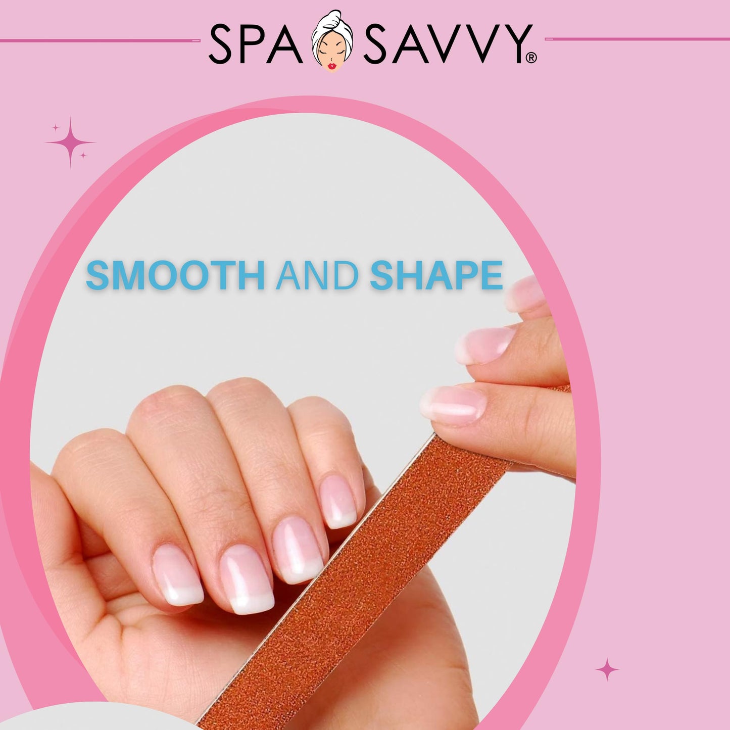 Spa Savvy Nail File Set, 30 Count, Double Sided 4.5 Inch Emery Boards for Regular, Gel, and Acrylic Nails, Pedicure and Manicure Tools Beauty & Personal Care Spa Savvy