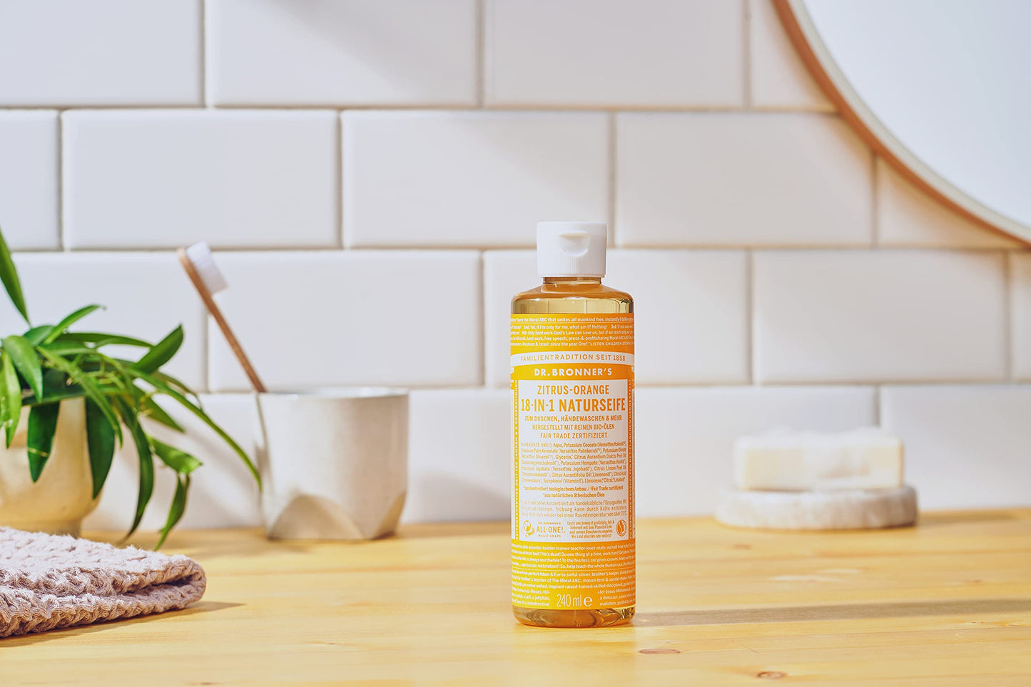 Dr. Bronner Liquid Soap, Lemon/Orange - 240 ml Beauty & Personal Care Dr. Bronner's
