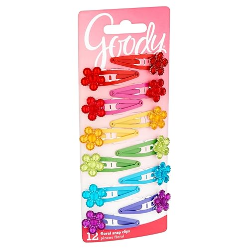 Goody Jeweled Flower Contour Clip, 12 ct Beauty & Personal Care GOODY