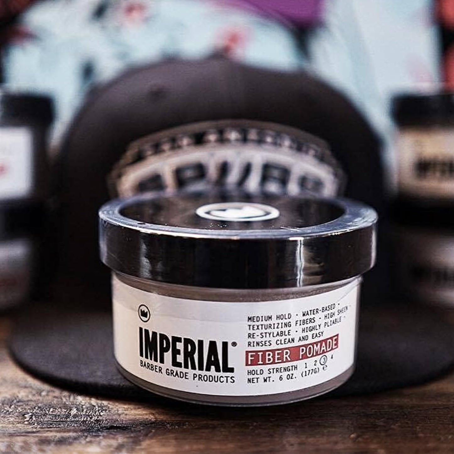 Imperial Barber Grade Products | Fiber Pomade, 6 oz | Medium Hold | High Shine | Water-Based | Easy to Wash Out | Texturizing Fibers | Highly Pliable Beauty & Personal Care Imperial Barber Grade Products