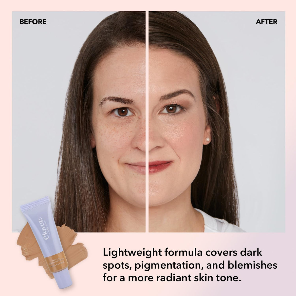 Clover Skin Is In Serum Foundation | Hydrating Face Serum, Lightweight Foundation, Cruelty-Free & Vegan | With Squalane And Sunflower Seed Wax | 30 ml