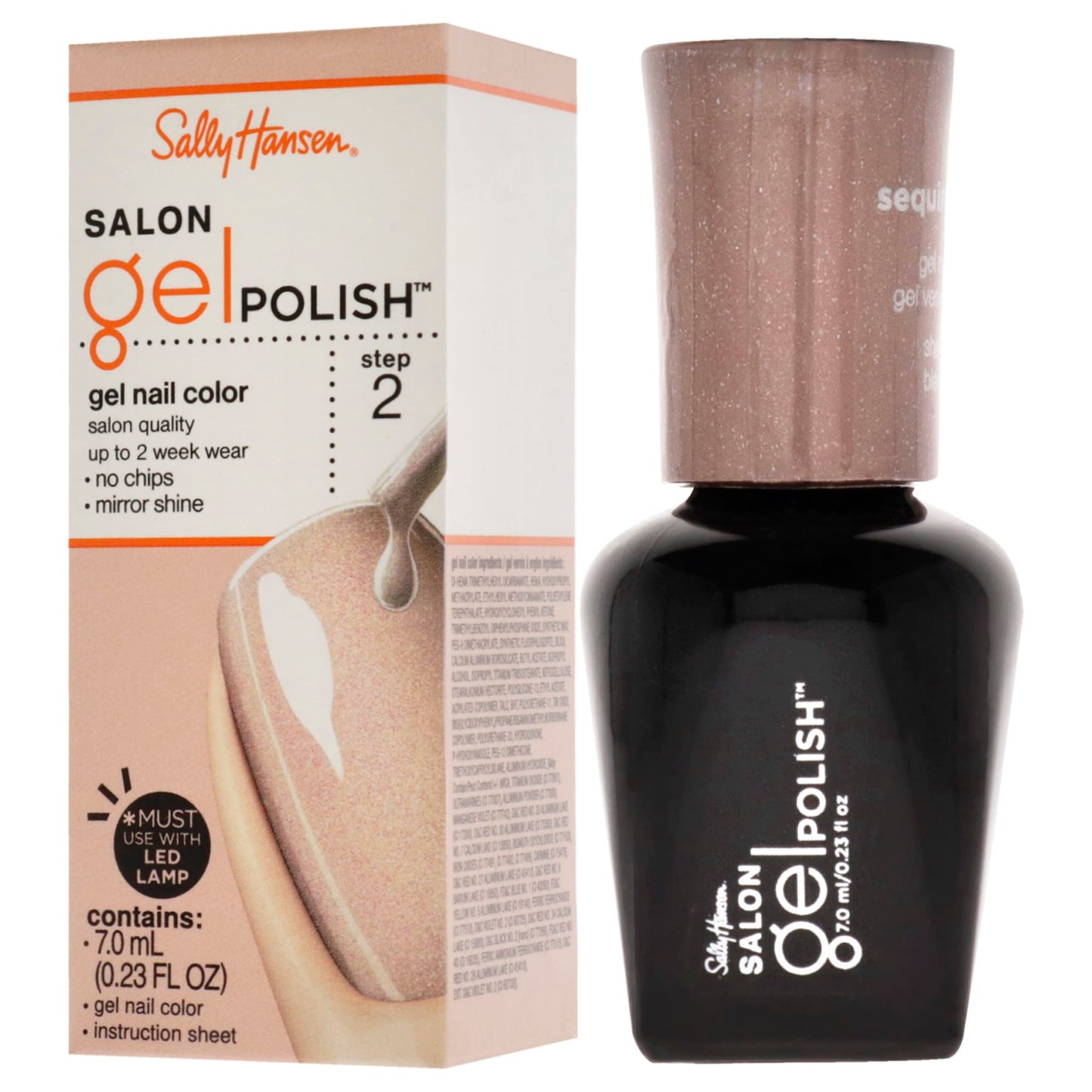 Sally Hansen Salon Gel Polish - 175 Sequin Stiletto Nail Polish Women 0.23 oz Beauty & Personal Care Sally Hansen