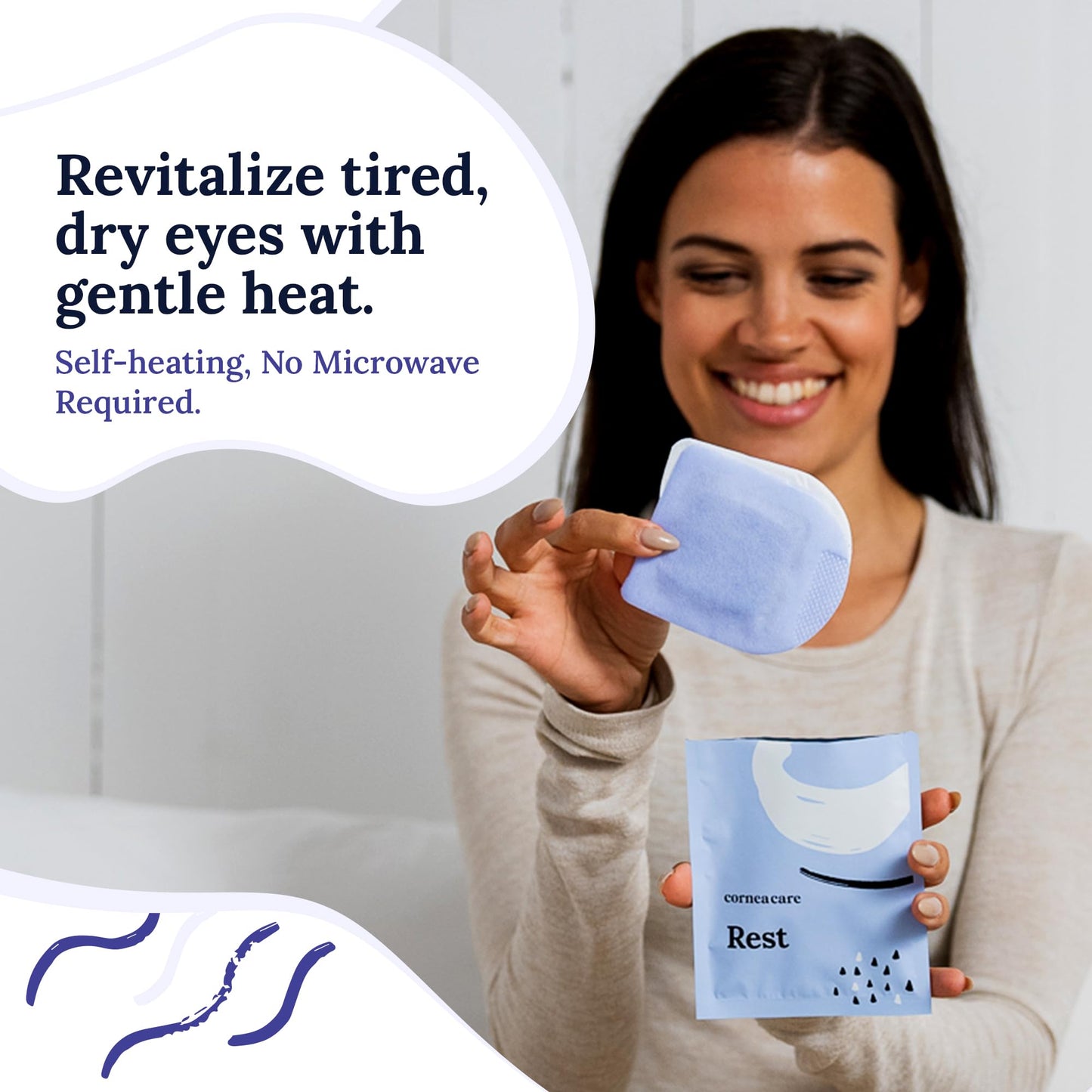 CorneaCare Rest: Self Heating Warm Compress for Dry Eyes | Heated Eye Mask for Fast Relief | Steam Mask for Stye Treatment | No Microwave or Washcloth Beauty & Personal Care CorneaCare