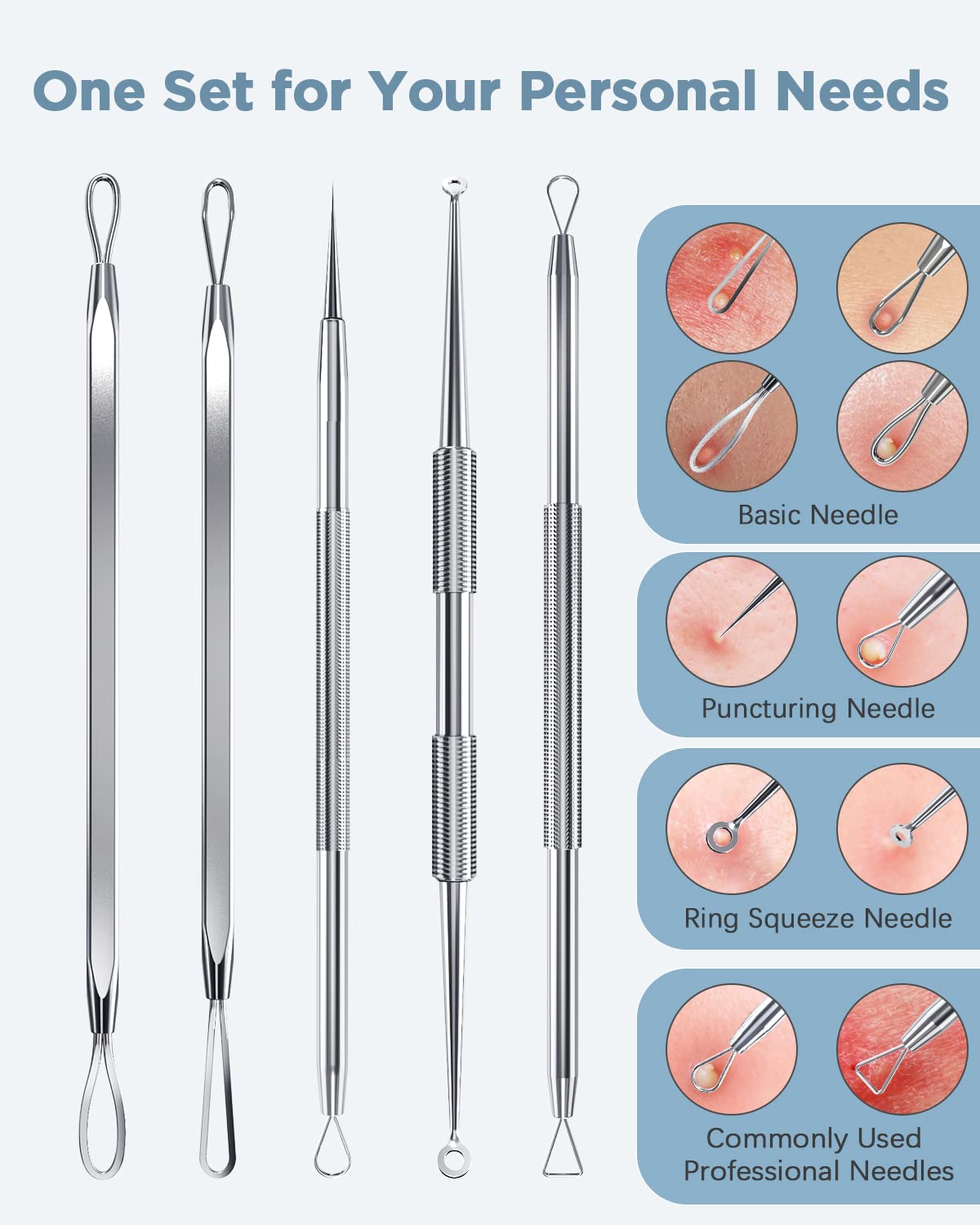 BESTOPE Blackhead Remover Blackhead Removal Pimple Comedone Extractor Tool - Treatment for Blemish Whitehead Popping Zit Removing with Metal Case Beauty & Personal Care TAYTHI